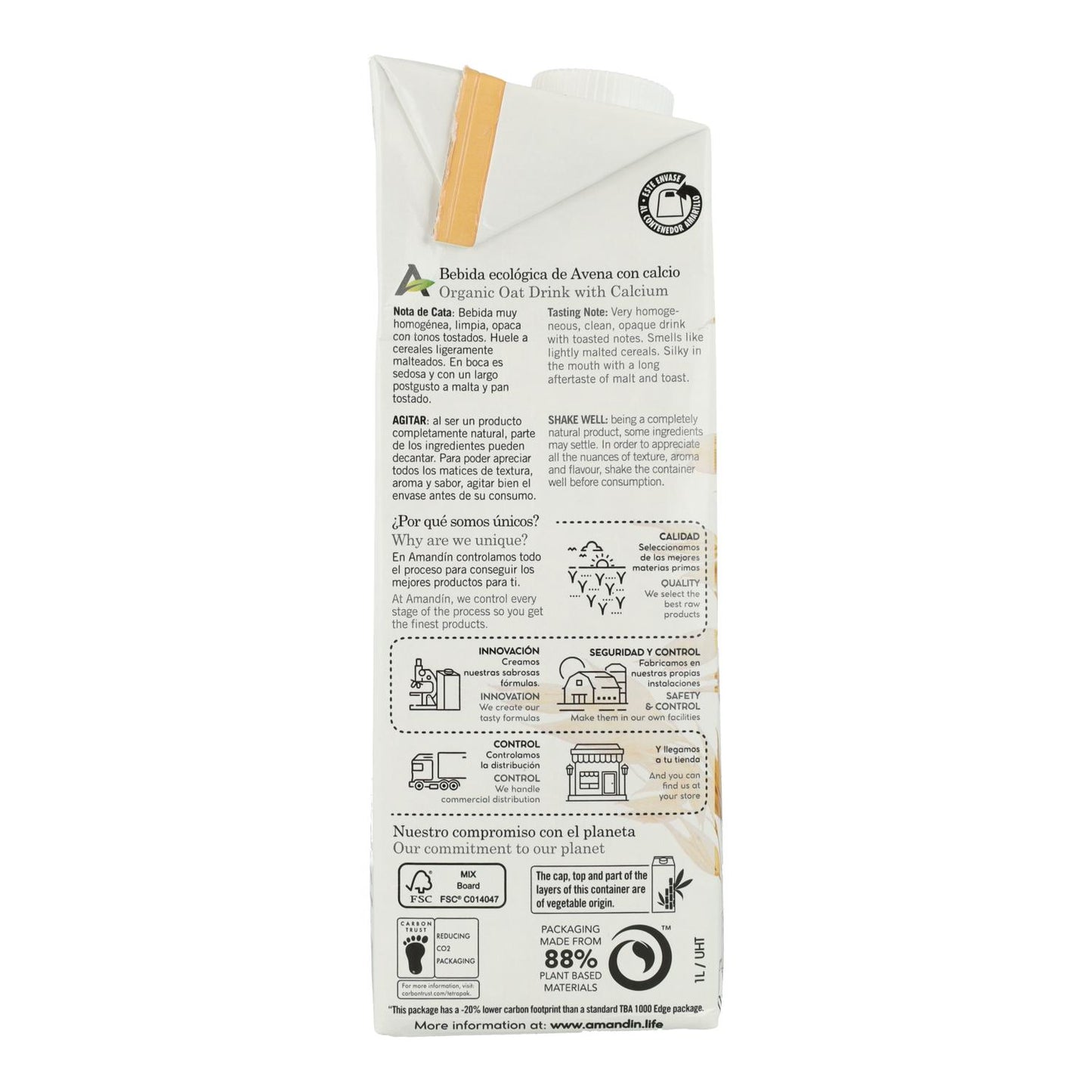 Bebida de Avena Bio Amandin 1L