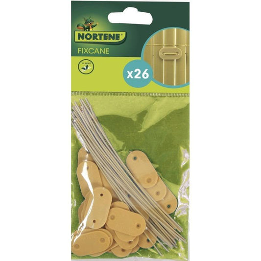 Fijación para cañizos Fixcane natural Nortene 26 ud