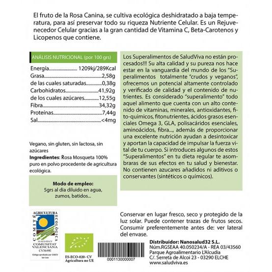 Rosa mosqueta en polvo BIO Salud Viva 250 g