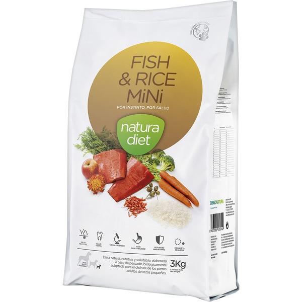 Natura Diet Fish & Rice Mini GMO Free Pienso para perros 3Kg
