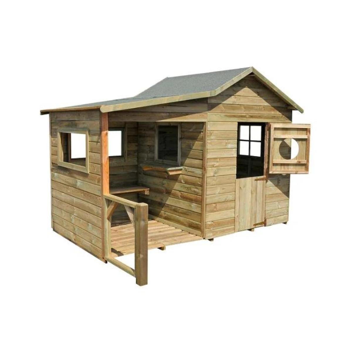 Casita infantil con porche Hacienda Soulet