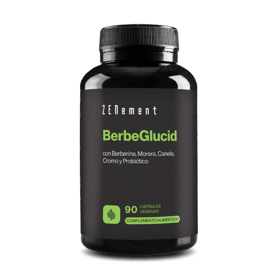 BerbeGlucid, con Berberina, Morera, Canela, Cromo y Probiótico Zenement, 90 comprimidos