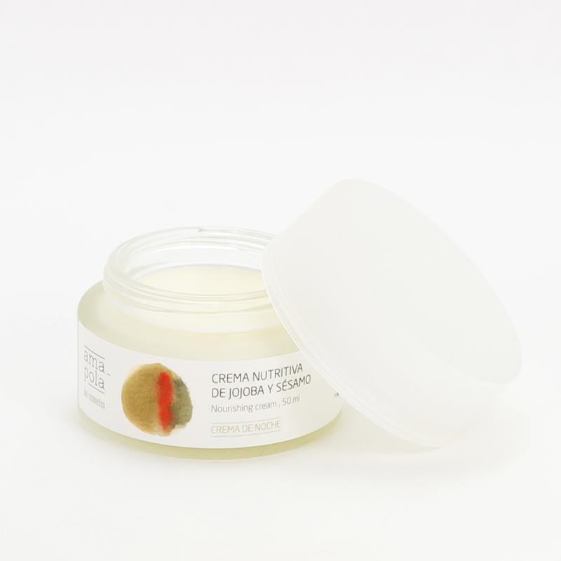 Crema nutritiva de jojoba y sésamo Amapola Biocosmetics 50 ml