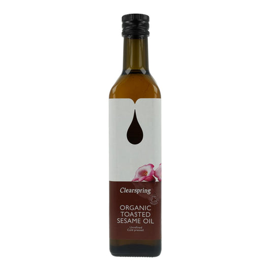 Aceite de sésamo tostado BIO Clearspring, 500 ml