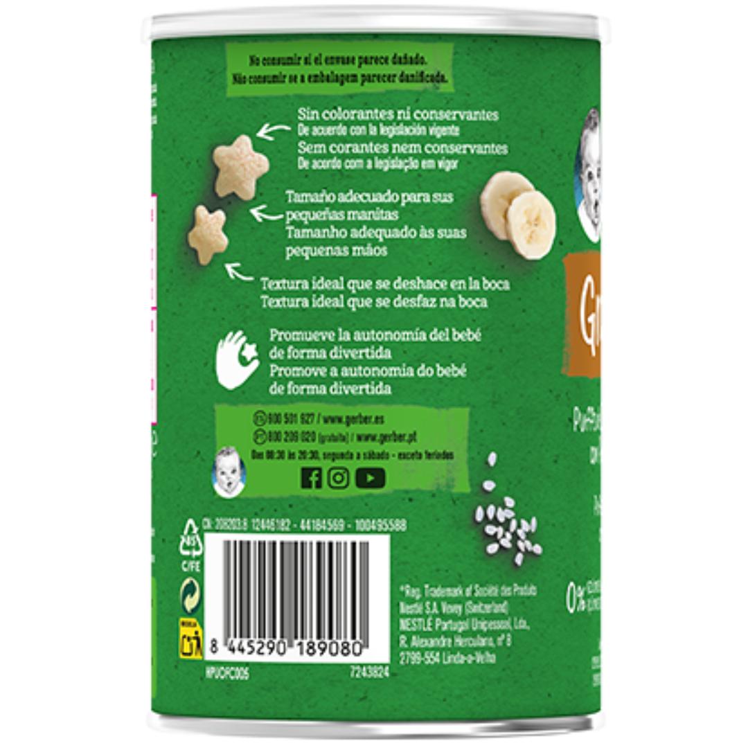 Snack orgánico de Trigo y Arroz con Plátano Gerber Organic 35 g