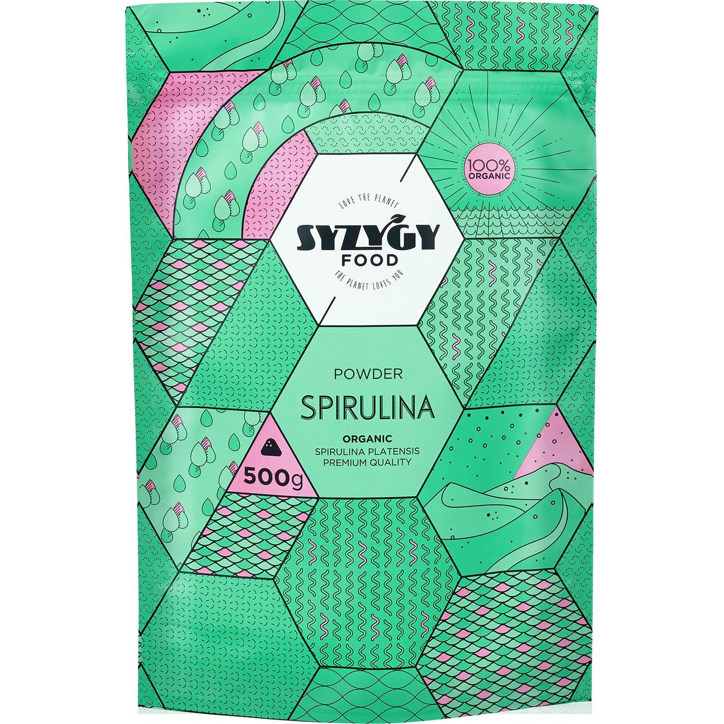 Espirulina en Polvo Ecológica Certificada, 500g. Syzygy Foods
