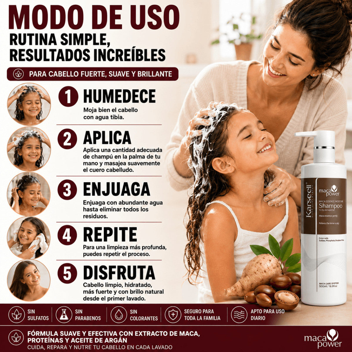Champú Maca Essence Karseell 500 ml