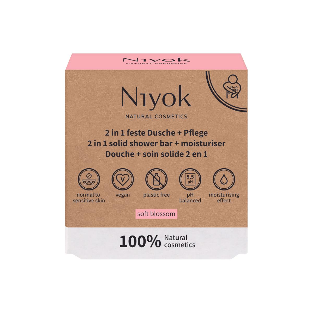 Limpiador corporal con loción Soft Bolssom Niyok 80 g