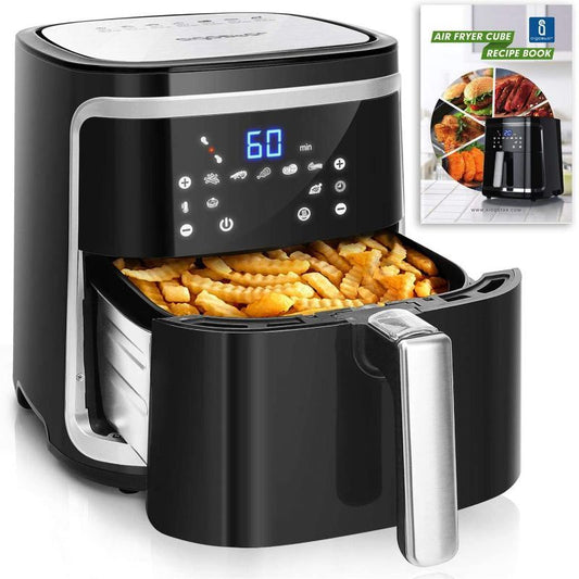 Freidora de aire 1900 W de 7L Aigostar Box plateado