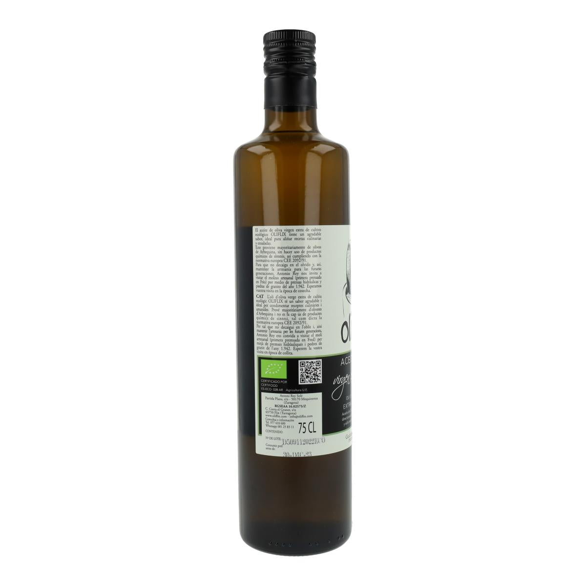 Aceite Oliva Virgen Extra de Cultivo ecológico Oliflix 750ml