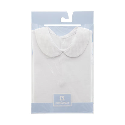 Body con cuello y manga corta blanco Cambrass