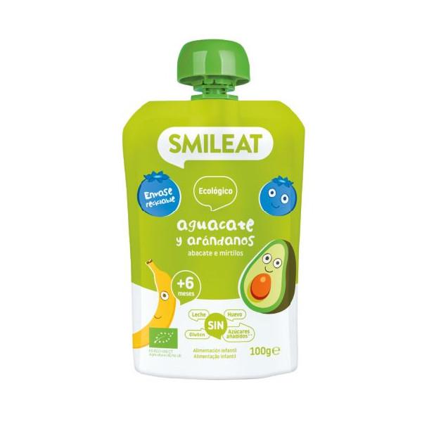 Pack 10 uds Pouches Aguacate y Arándanos ECO Smileat 100gr