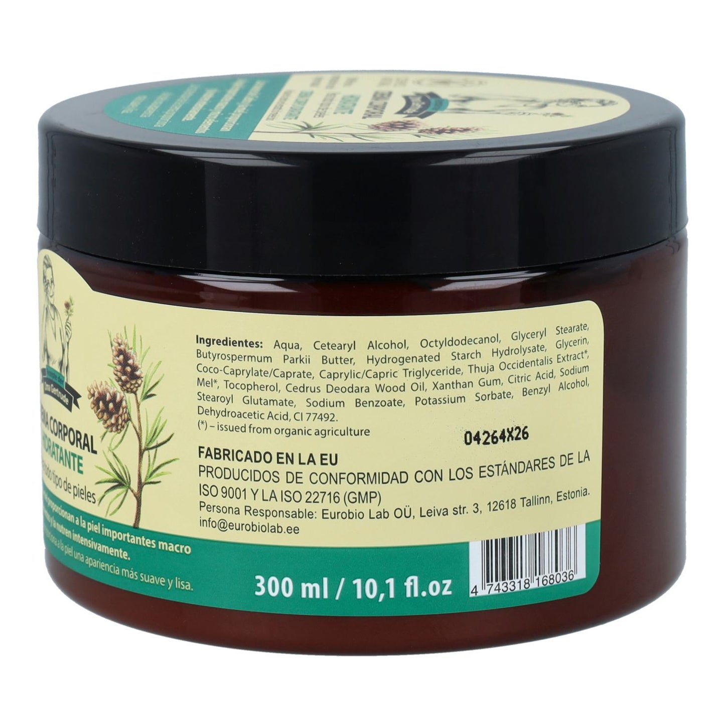 Crema corporal hidratante todo tipo de pieles Oma Gertrude 300 ml