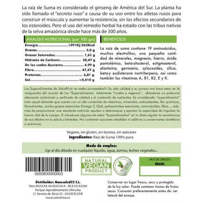 Raiz de suma 125 g, Salud Viva