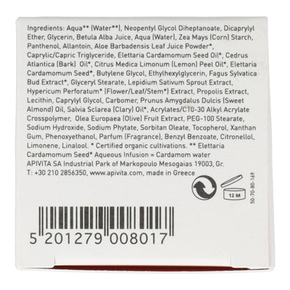 Crema-Gel Hidratante/ Textura Fresca No Grasa con Cedro y Propóleo Apivita 50 ml