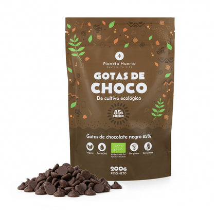 Gotas de Chocolate 85% cacao ECO Planeta Huerto 200 g