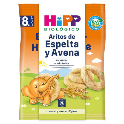 Pack x 3 Snacks Infantiles de Avena y Espelta Bio +8 meses HiPP 30 g