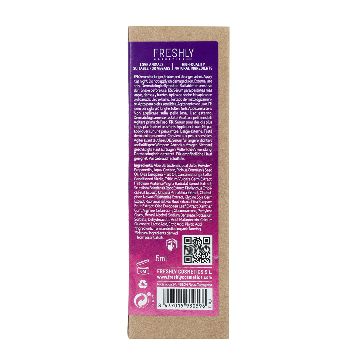 Sérum de pestañas Peony Limitless Freshly 5ml