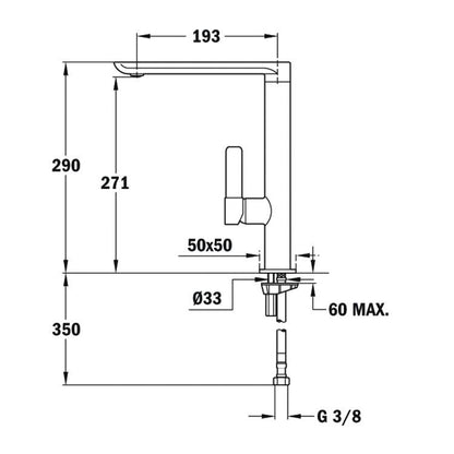 Grifo monomando Teka ARK938 con caño extraíble gran resistencia