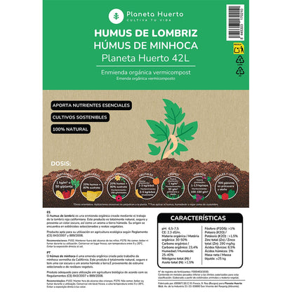 Humus de Lombriz Planeta Huerto 42 l