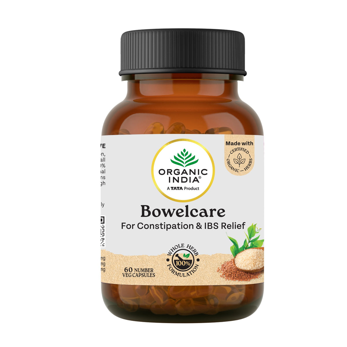 Bowelcare Suplemento Ayurveda Orgánico Organic India 90 cápsulas