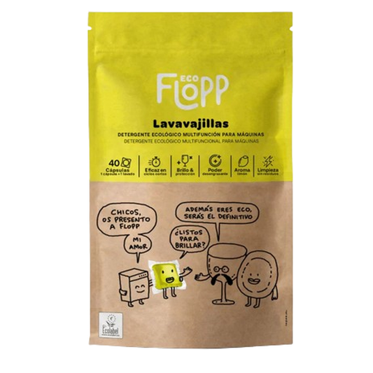 Lavavajillas en gel ECO Flopp 40 cápsulas