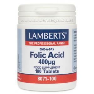 Ácido Fólico 100 tabletas de 400 μg