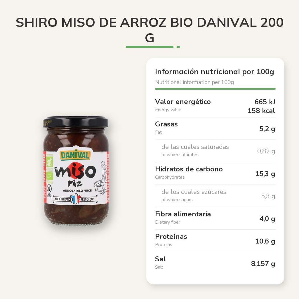 Información nutricional