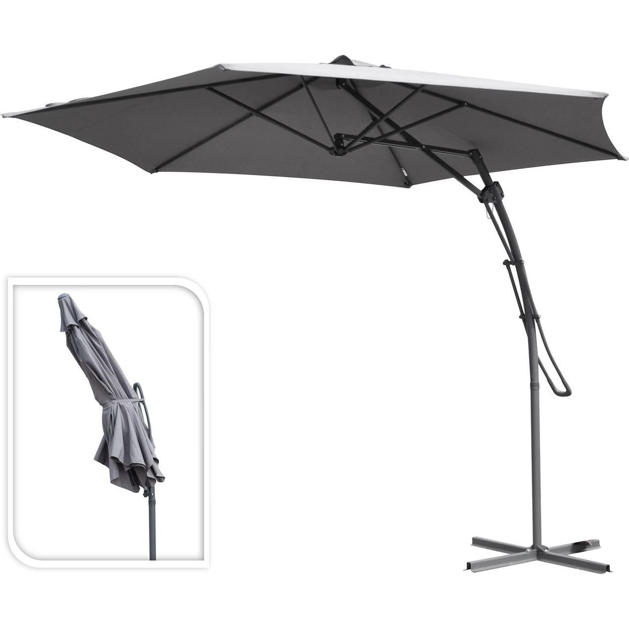 Parasol Excéntrico Ambiance 150 x 150 x 245 cm - Varios colores