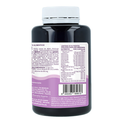 Pack 3xHair Booster pelo, piel y uñas Planeta Huerto 120 cápsulas