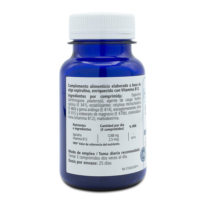 H4U Spirulina + Vitamina B12 100 comprimidos 400 mg