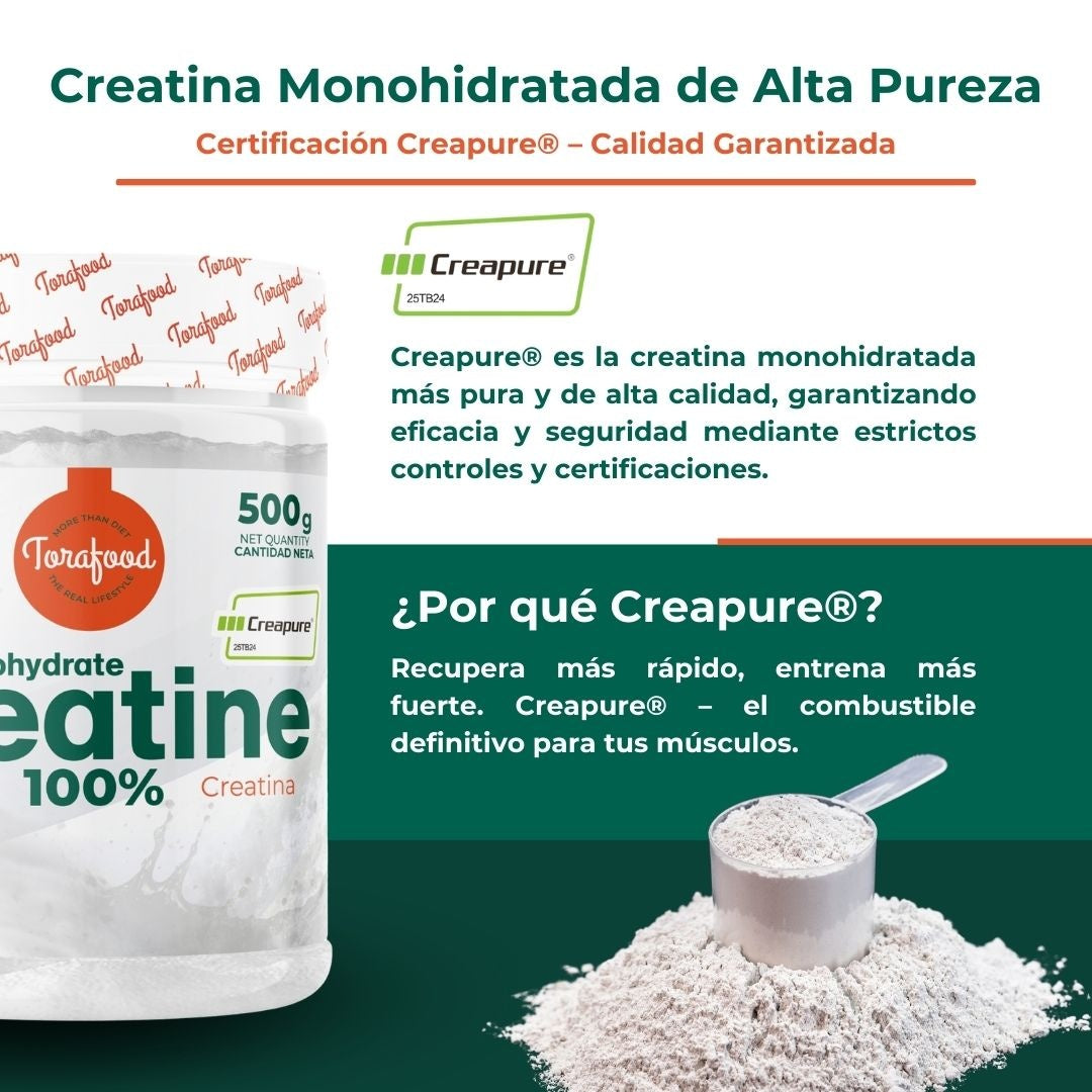 Creatina Creapure Neutra Torafood 500g