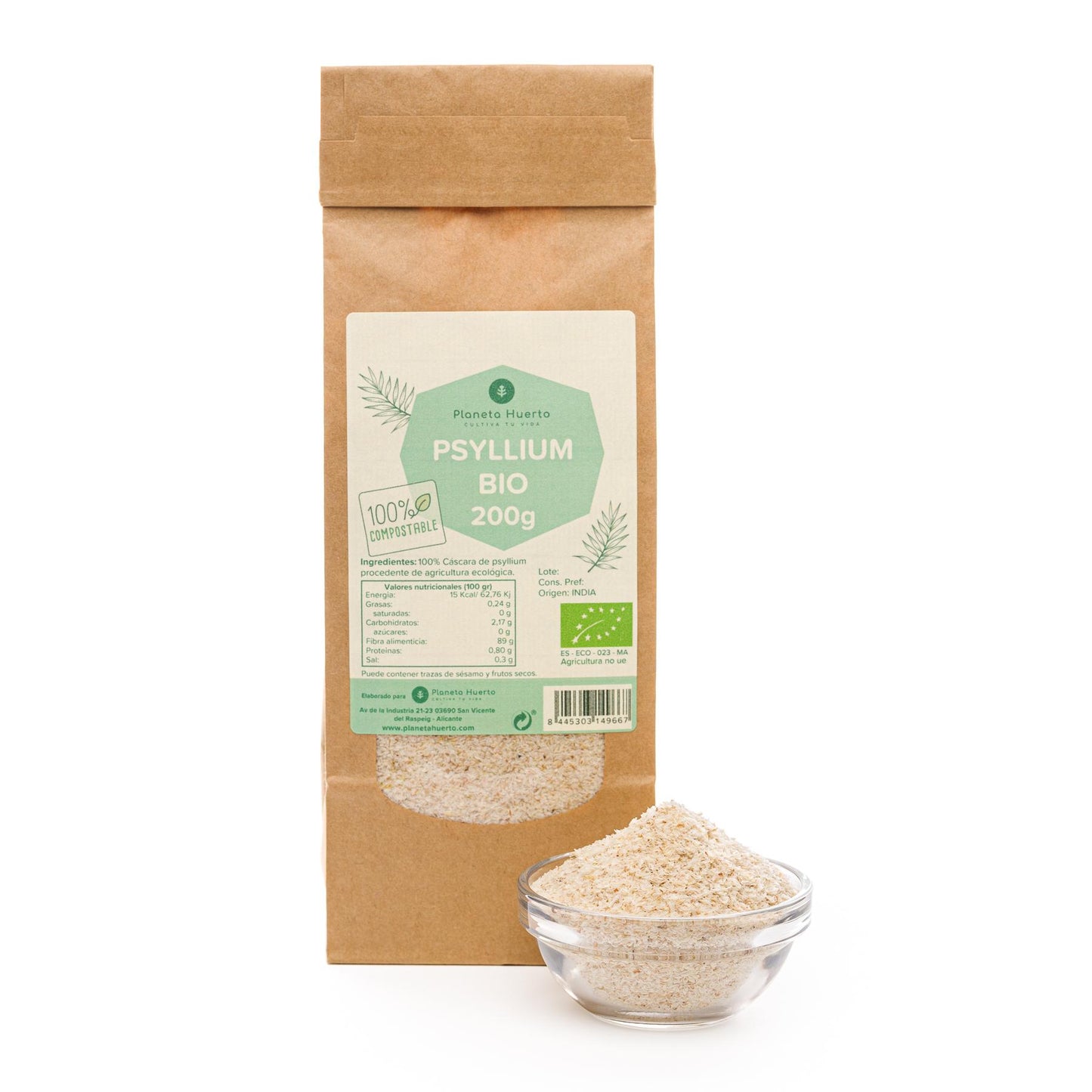 Cáscara de Psyllium ECO Planeta Huerto 200 gr