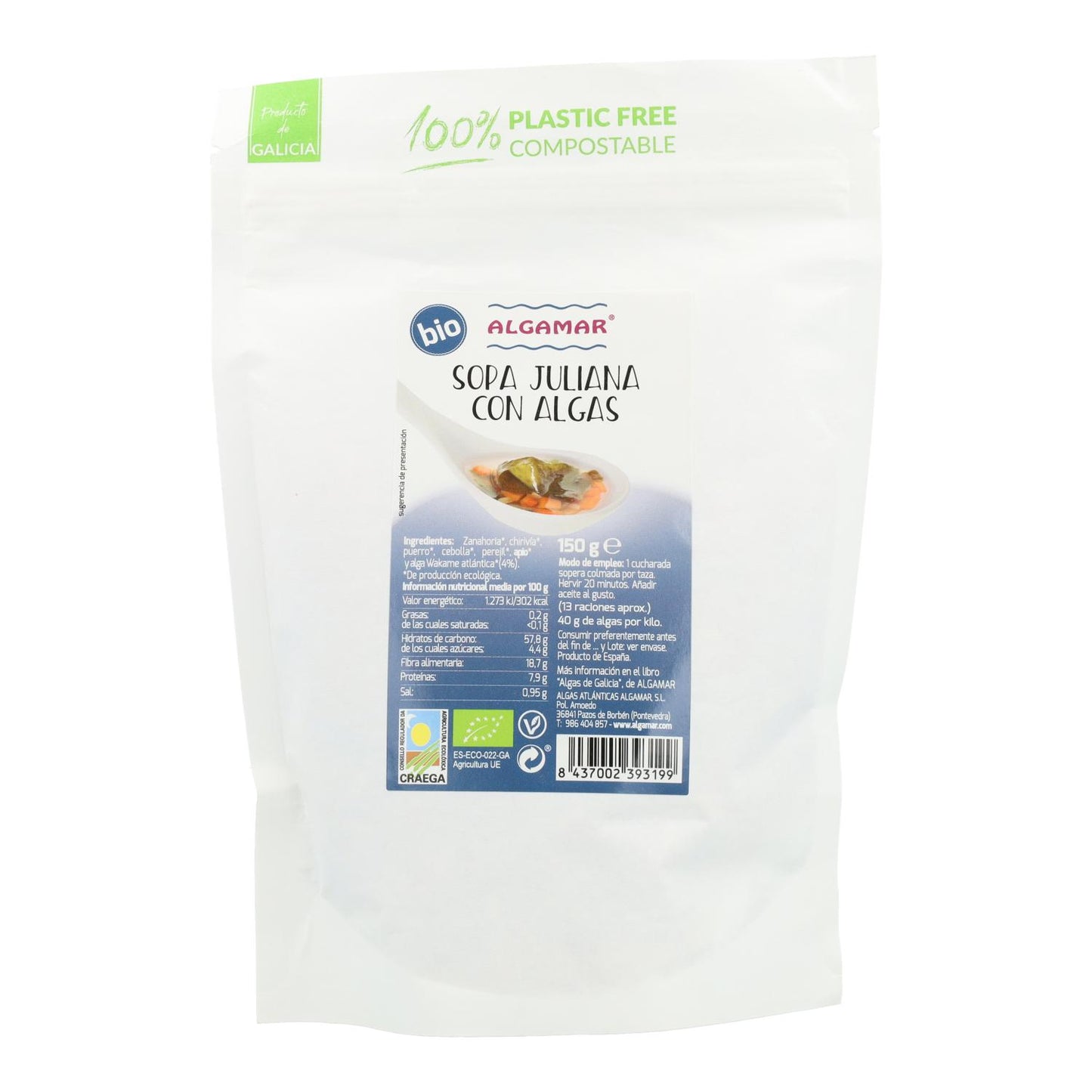 Sopa Juliana con Algas Algamar