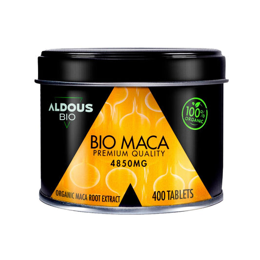 Extracto de Maca Andina Ecológica Premium, 400 comp. de 4850mg. Aldous Bio