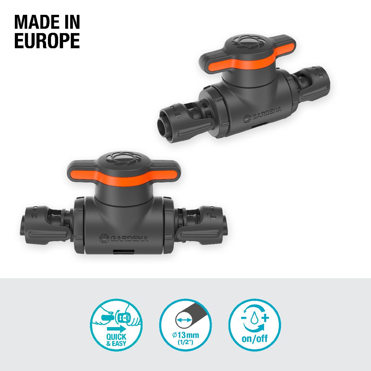 Llave de paso y regulador 13 mm (1/2") Microdripsystem Gardena