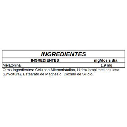 Melatonina 1,9 mg Drasanvi, 60 cápsulas