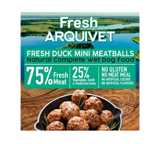 Fresh MINI Duck Meatballs Arquivet 200 g Mini Albóndigas con pato, boniato y naranja