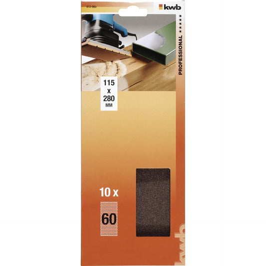 10 lijas para lijadora orbital 115 x 280 mm KWB