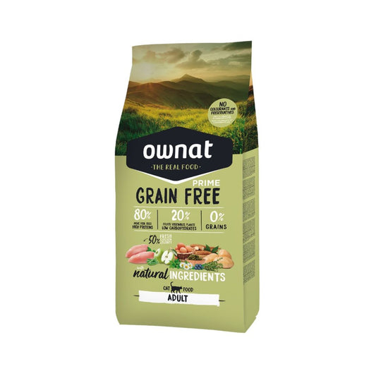 Ownat Grain Free Prime Adult Pienso para gatos 8 Kg