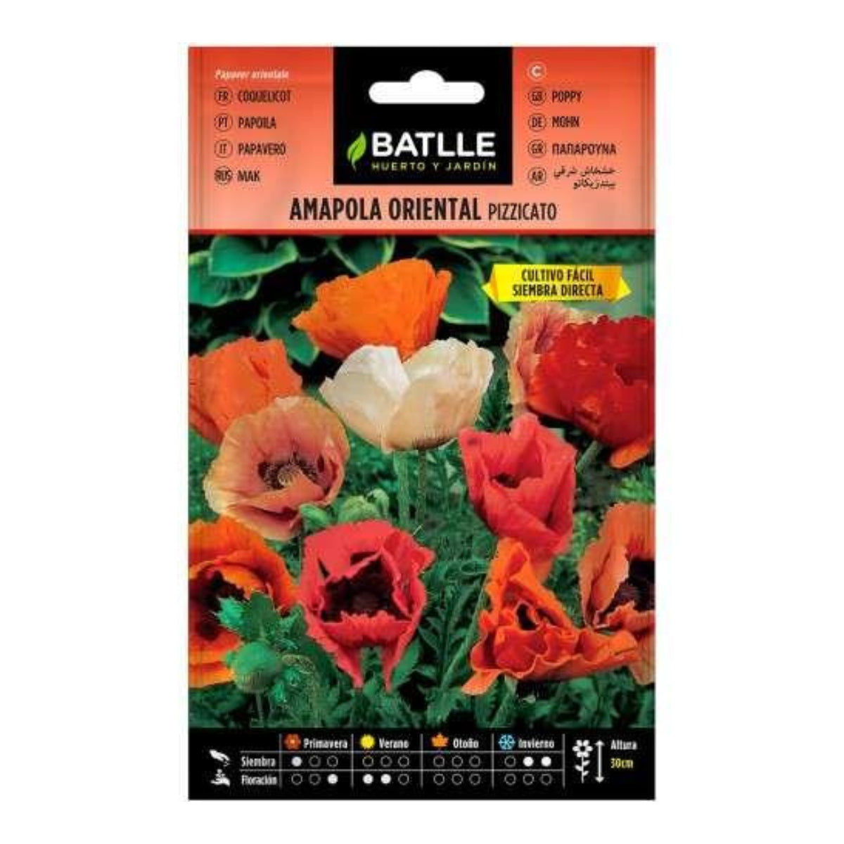 Semillas de  Amapola oriental pizzicato