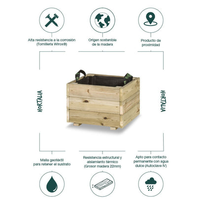 Jardinera de madera Pun Hortalia