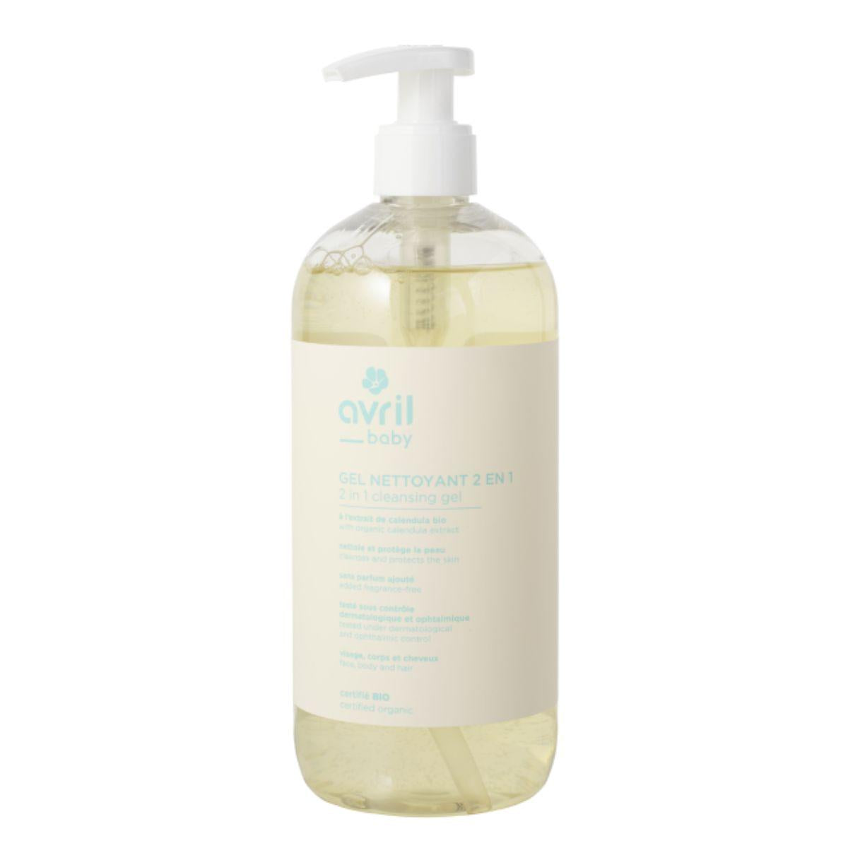 Gel limpiador 2 en 1 bebés BIO Avril 500 ml