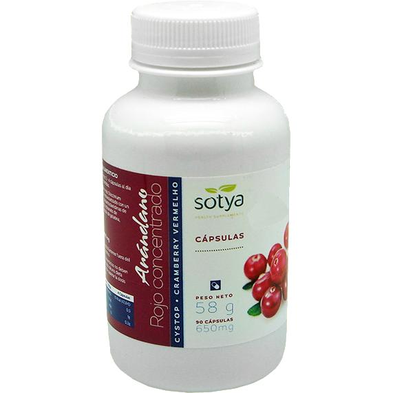 Arándano rojo concentrado Sotya, 90 cápsulas