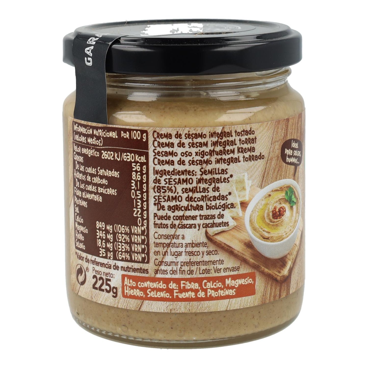 Tahin Integral Tostado sin sal Biocop