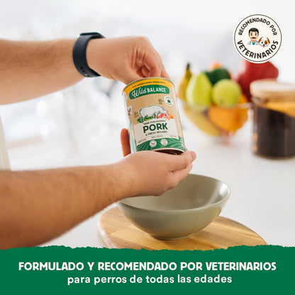 Pack Cerdo y verduras BARF para perros 6x400 g Wild Balance