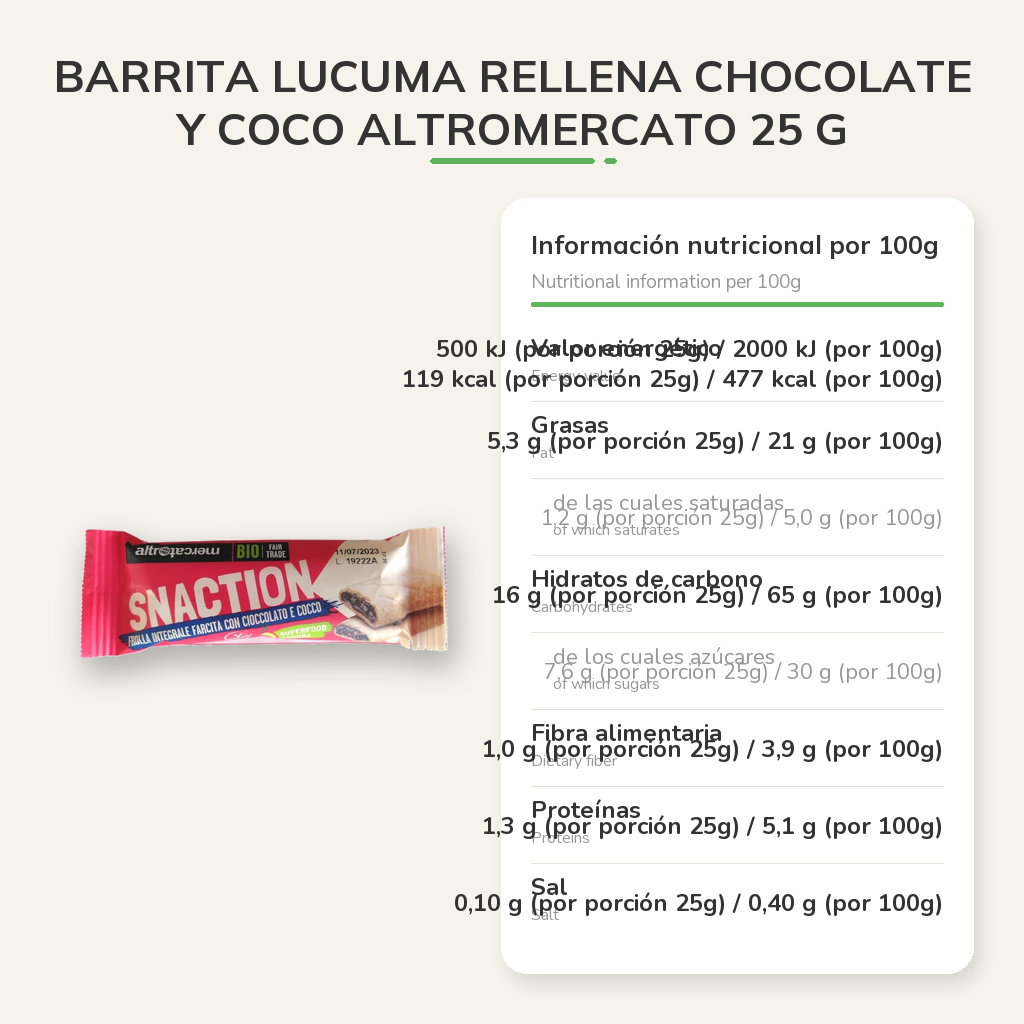 Información nutricional