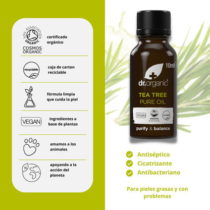 Aceite Puro de Arbol Del Te Organico 10 ml Dr. Organic
