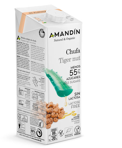 Bebida De Chufa Con Ágave Bio Amandin 1L
