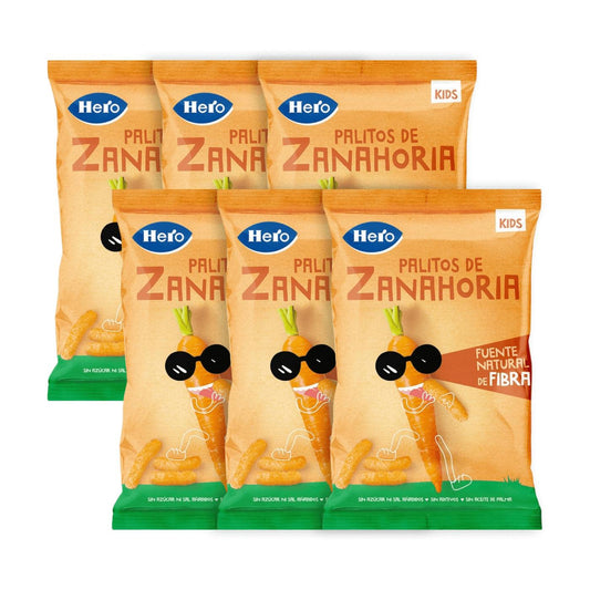 Pack x6 Palitos de zanahoria  30 g-Hero Kids
